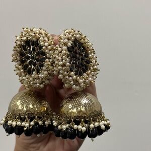 Gold jhumka earrings – Indian bridal / party wear – brand new